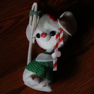 Antique Jestia Handmade Mouse Christmas Ornament